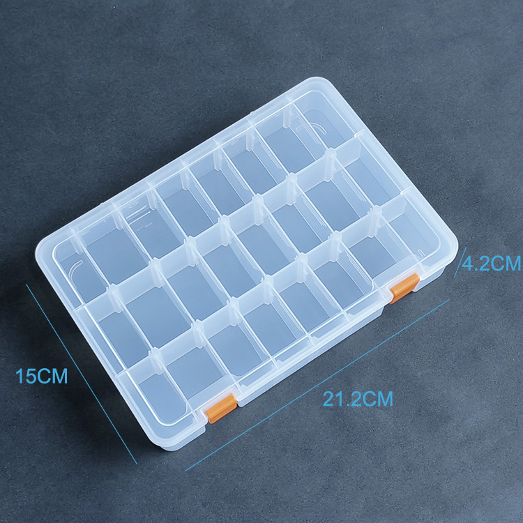 24 Grid Plastic Organizer Box 21.2x15x4.2cm