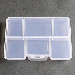 6 Grids Plastic Organizer Box 11.1x7.5x1.7cm