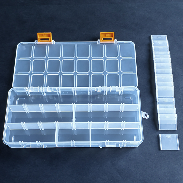 24 Grid Plastic Organizer Box 21.2x9.5x3cm