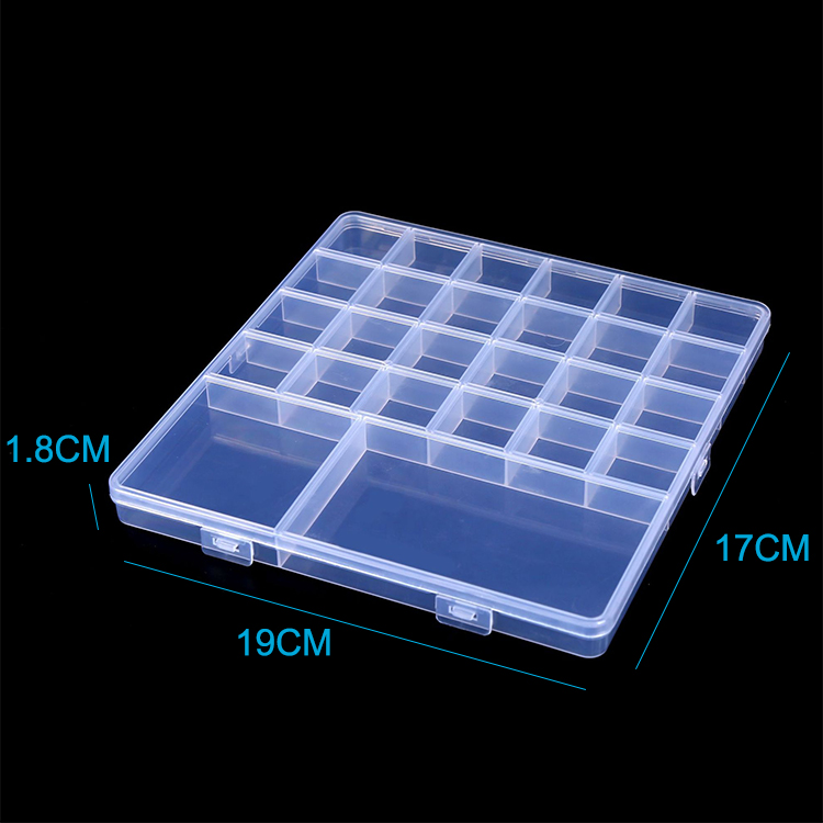 20 Grid Plastic Organizer Box 19x17x1.8cm
