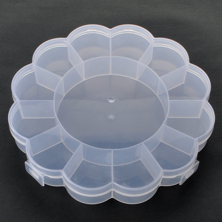 13 Grids Plastic Organizer Box dia. 15.6 x 2.5cm