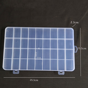 36 Grid Plastic Organizer Box 22.5x15.5x2.3cm