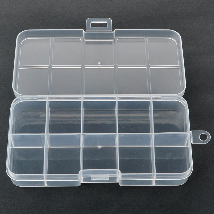 10 Grid Plastic Organizer Box 12.7x6.5x2.2cm