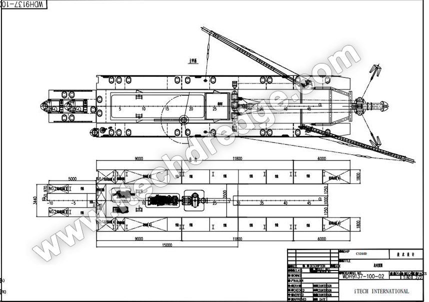 14 Inch Cutter Suction Dredger Chart مخطط الحفارة ذات الشفط القاطع مقاس 14 بوصة