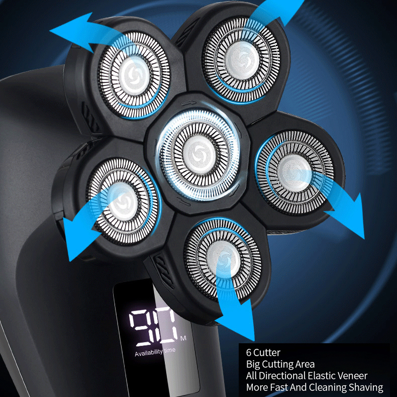 Electric Shavers for Men Bald Head Shaver Cordless Electric Razor Set Grooming Kit 5 in 1 Wet Dry Hair Nose Trimmer