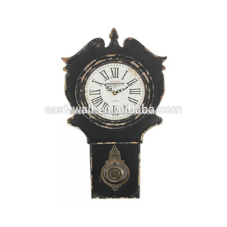 34x60x5.5cm Kensington Station Mdf Antique Wall Clock with Pendulum