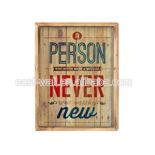Hot Product Custom Shape Printed Interior Home Decoration Wood Block Signs