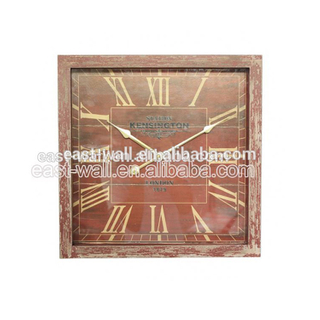 Customized Home Decoration Vintage Wooden Wall Clock