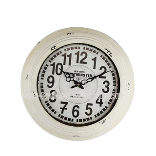 High Quality New Design Custom Logo White Big Round Wall Clock