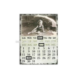 Good Quality Iron Wall Plaque Hanging Sign Digital Calendar 2018