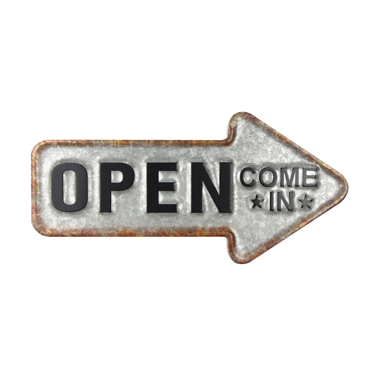 Embossed Retro Small Metal Sign, Wall Art Tin Signs