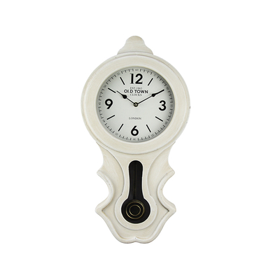 2018 New Factory Wholesale Home Decorating Mandatory Vintage Retro White Wall Pendulum Clock
