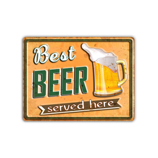 Art Home Decoration Modern Style Custom Metal Beer Sign