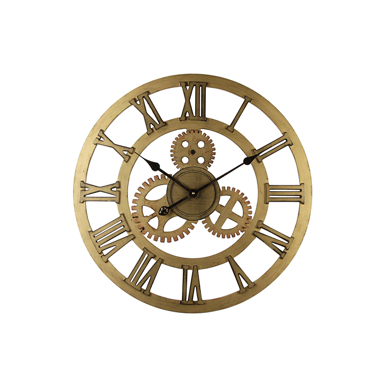 Retro Round Iron Decorative Roman Numerals Custom Modern Digital Iron Decorative Clock