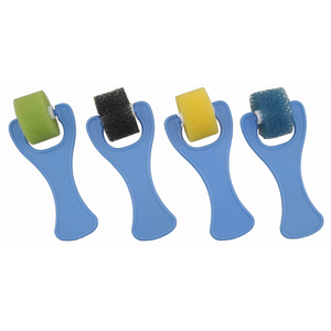 4pcs Plastic Handle Foam Roller Set 25mm Net Material
