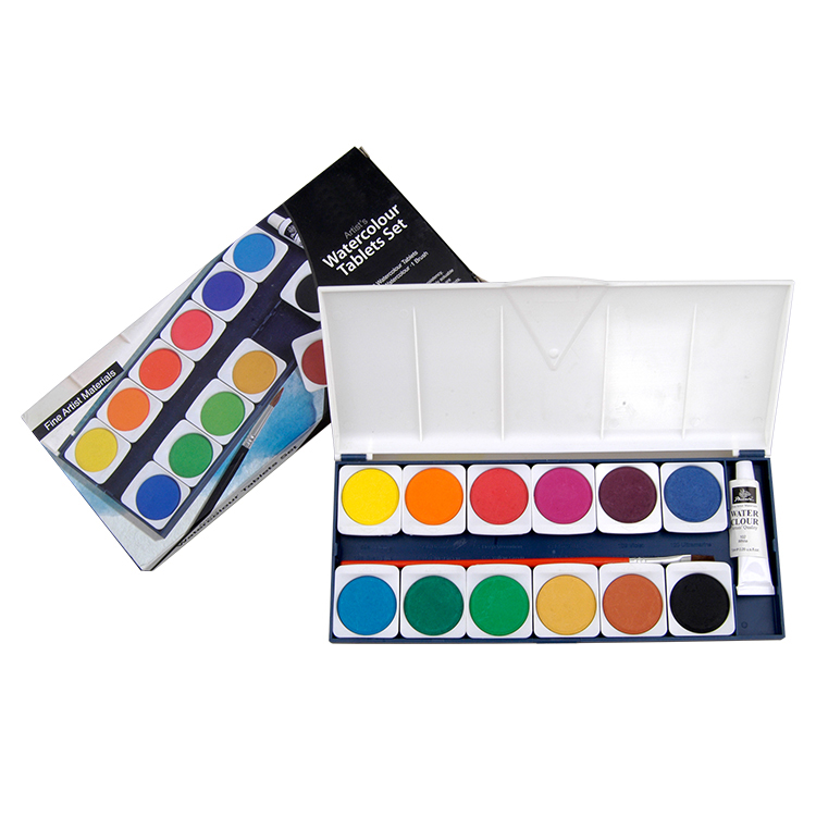 Plastic Box Watercolour Tablet Set Φ30x4mm