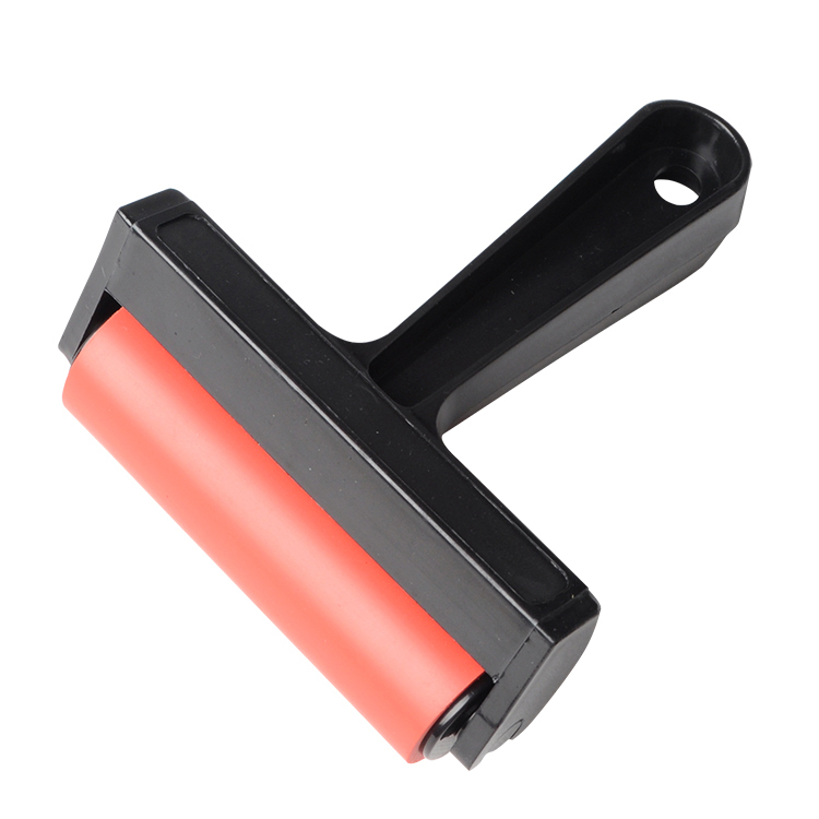 Plastic Handle Red Rubber Roller 100mm 150mm 200mm