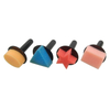 4pcs Black Handle Foam Stamp Set Dia.4.5cm Length 6cm