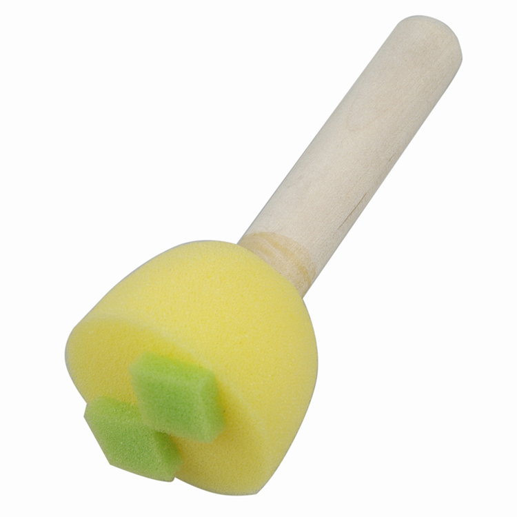 Wooden Handle Foam Seal Brush Dia.40mm