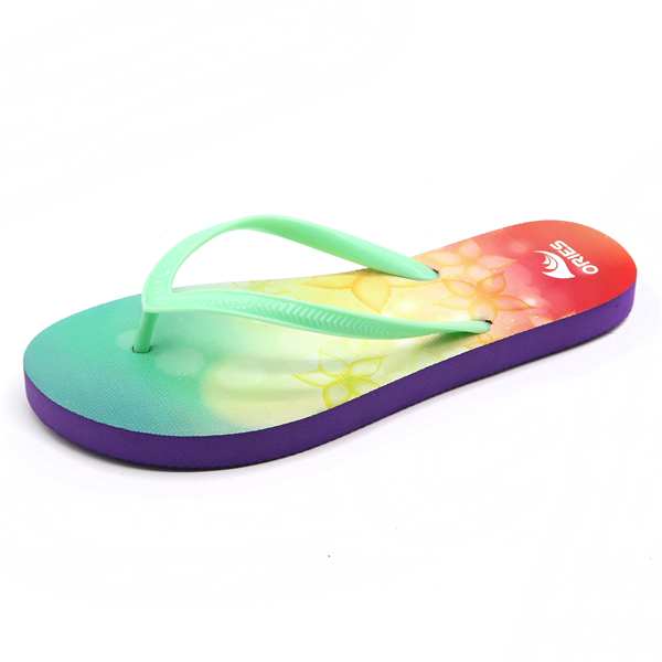 Fantaisie fleurs personnalisées imprimées semelle PE femme été tongs Sandales AH-8P005 -Boix