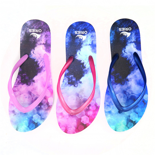 Starry Sky Pattern Hot Sale Mujer PE Playa Flip Flop Zapatillas AH-8P003 -Ories