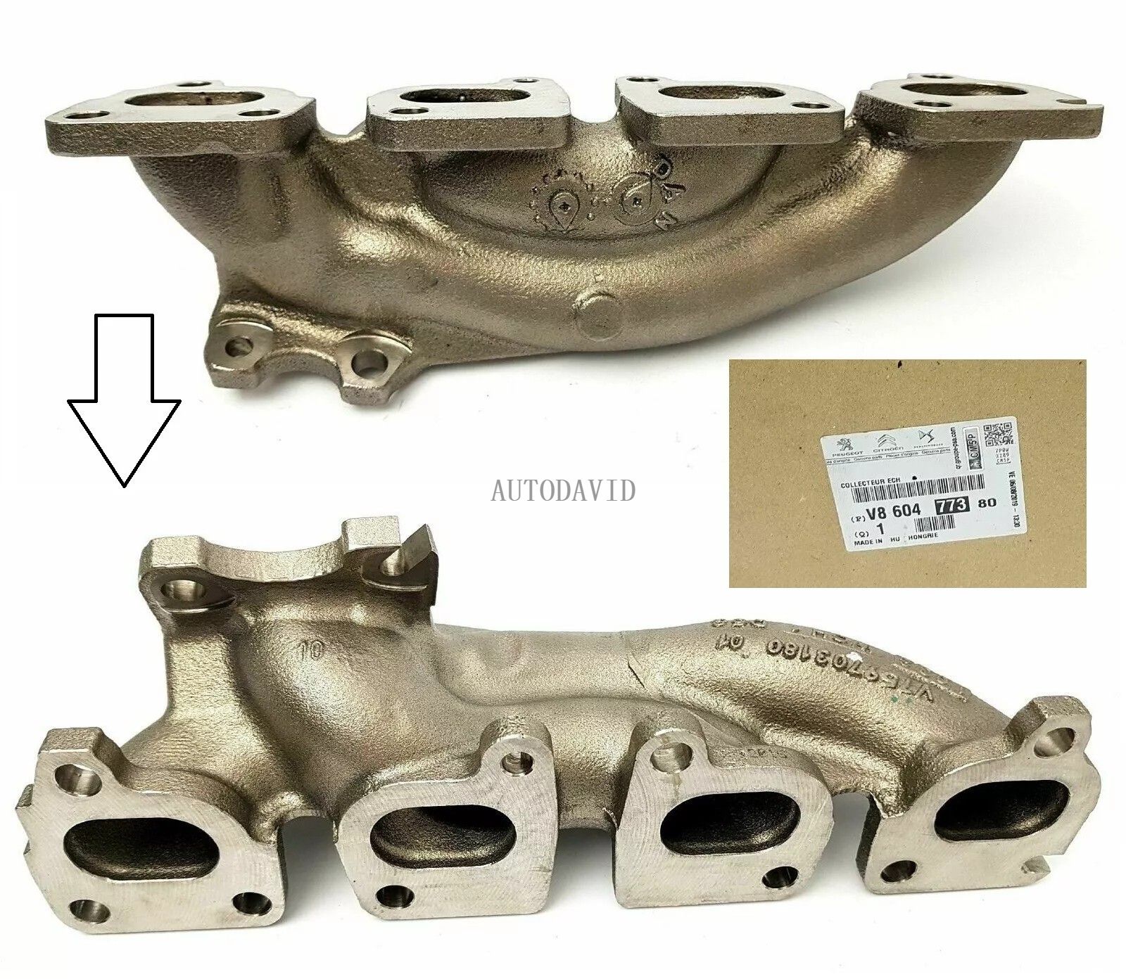 مشعب العادم لبيجو لبيجو 308 3008 508 سيتروين C4 C5 مشعب العادم 1.6 VTI THP OEM: V860477380 9814266380 HS01-013-010