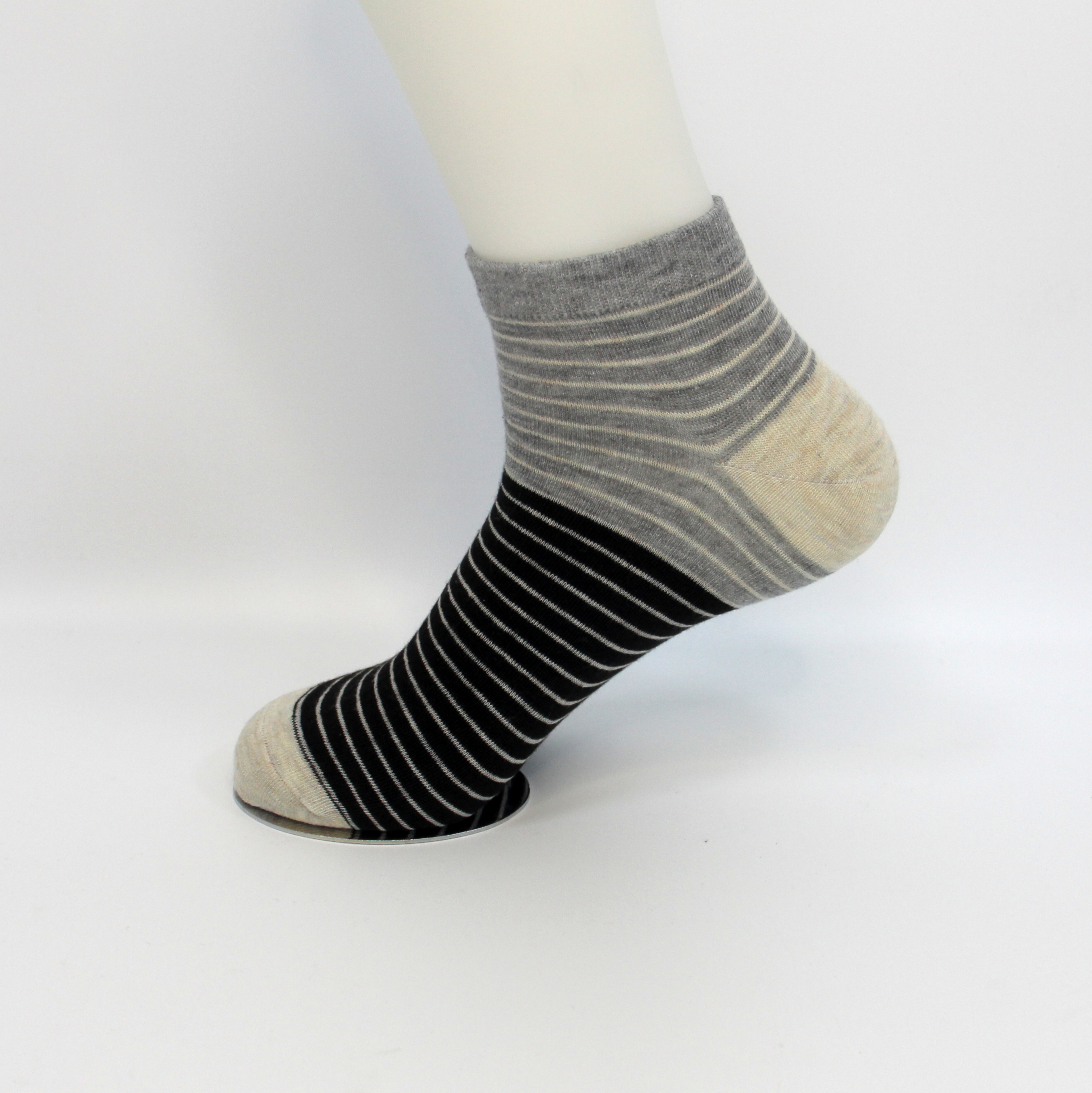 Classic striped men socks 100%cotton skin friendly breathable men ankle socks low socks