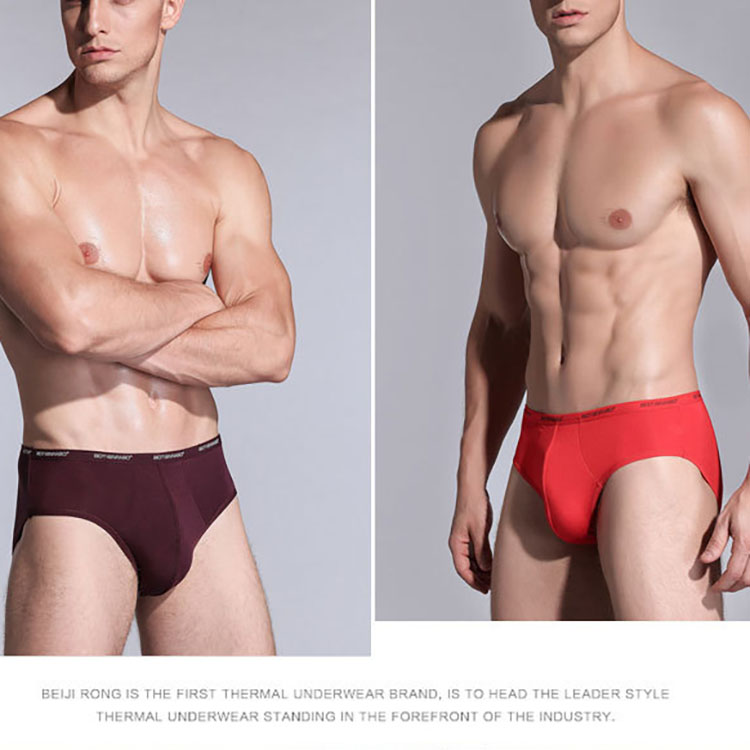 Wholesale Men's Underwear Fashion Cotton Solid cotton Men's Boxer Brief
