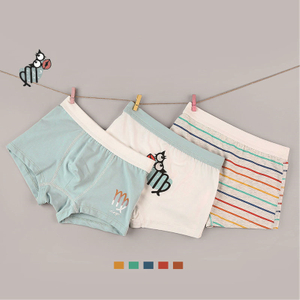 Cotton New Design Animation Soft Young Boys Wholesale Breathable Boxer Briefs Kids Underwear