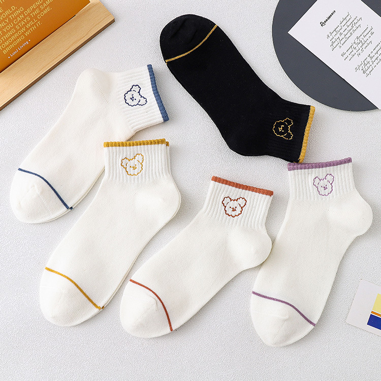 fashion cotton girls cute cartoon slouch socks womens tube breathable sports women socks