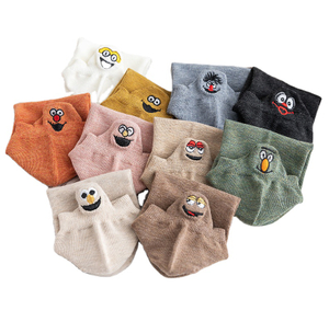 Heel Sesame Street low top socks for girls with character cartoon embroidery couple socks
