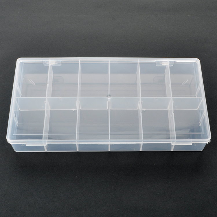 12 Grid Plastic Organizer Box 21x11x3.3cm