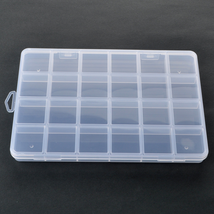 24 Grid Plastic Organizer Box 18.7x12.8x1.7cm