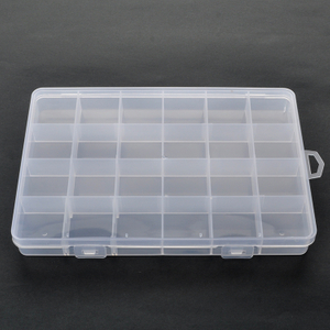 24 Grid Plastic Organizer Box 19x13x2.2cm