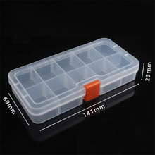10 Grid Plastic Organizer Box 14x6.8x2.3cm