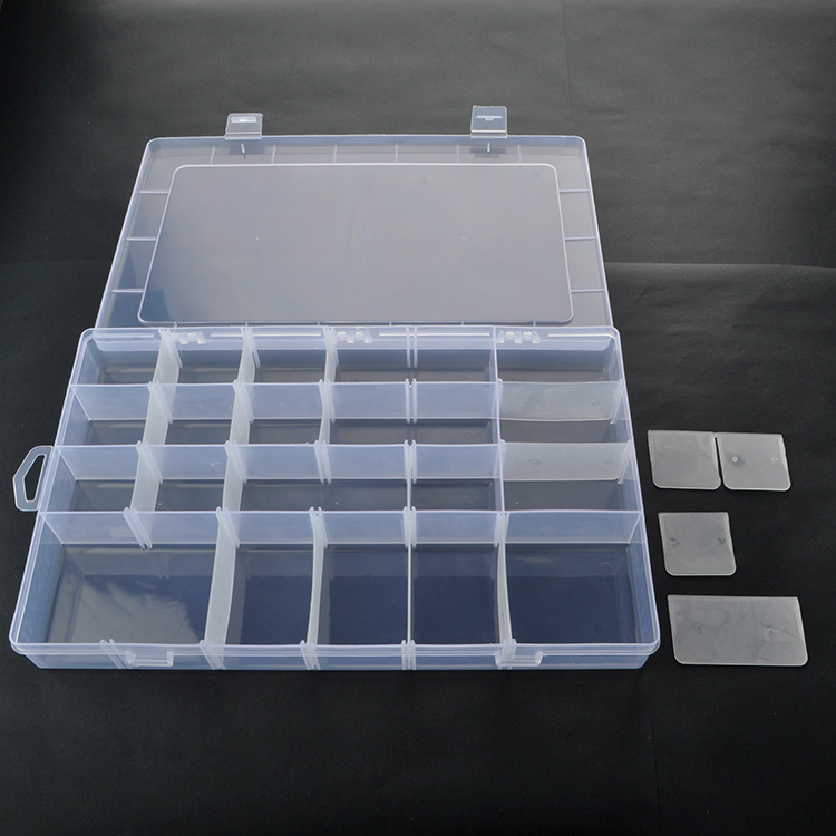 24 Grid Plastic Organizer Box 34.5x21.5x4.5cm