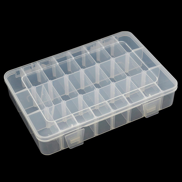 24 Grid Plastic Organizer Box 20.2x15.5x3.8cm