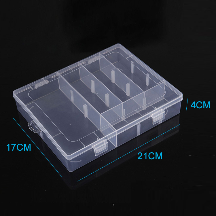 5 Grid Plastic Organizer Box 21x17x4cm