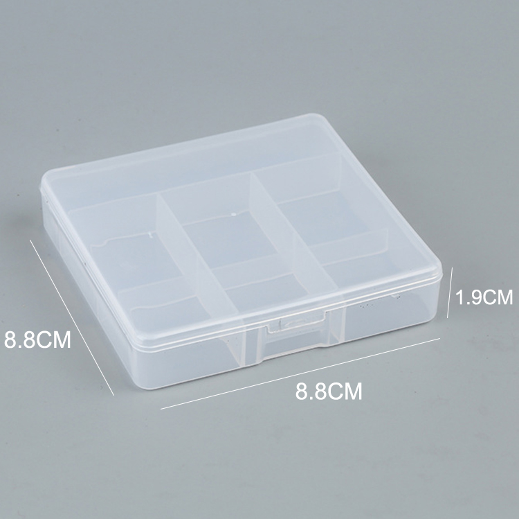 7 Grids Plastic Organizer Box 8.8x8.8x1.9cm