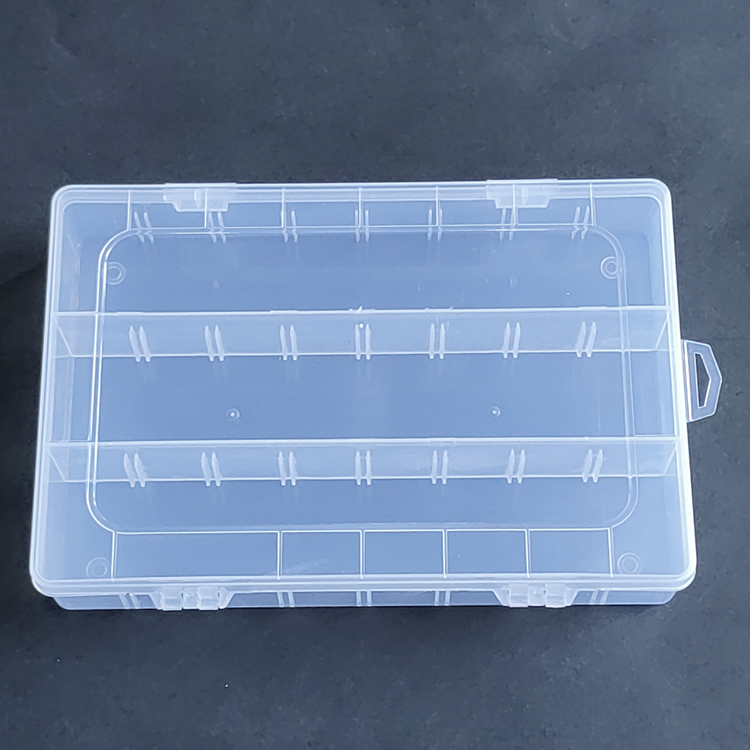 3 Grid Plastic Organizer Box 19.5x13x3.6cm