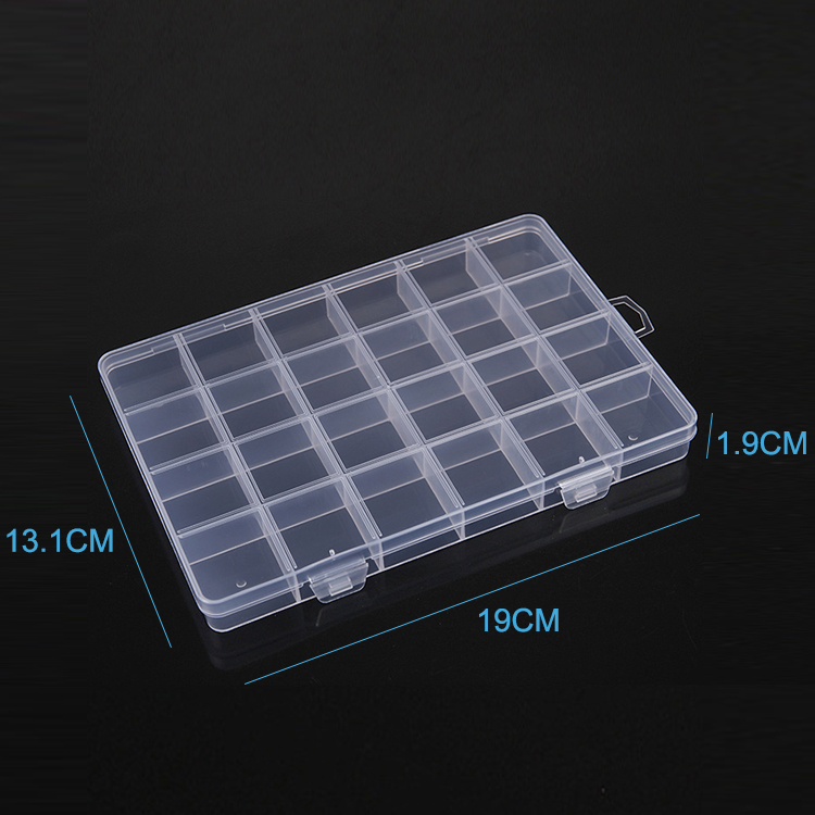 24 Grids Plastic Organizer Boxes 19x13.1x1.9cm