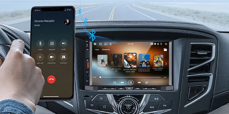 touch screen cd player for car with bluetooth