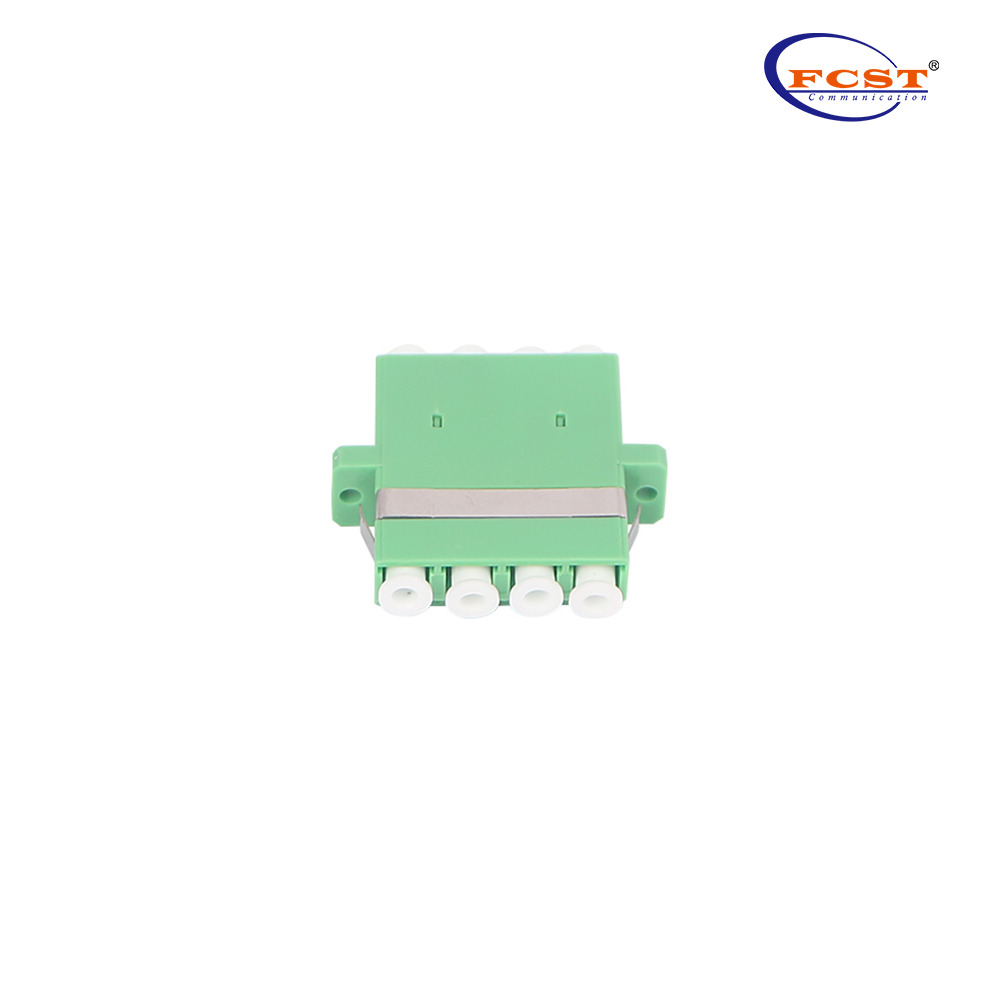 LCAPC a LCAPC Quad Single Mode Single Fiber Optic AdapterCoupler con brida