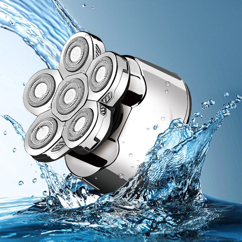 Professional Rechargeable Washable razor replacement head 6 Blades Beard Rotary Razor Mens machine Electric Shavers