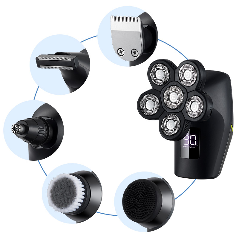 Electric Shavers for Men Bald Head Shaver Cordless Electric Razor Set Grooming Kit 5 in 1 Wet Dry Hair Nose Trimmer