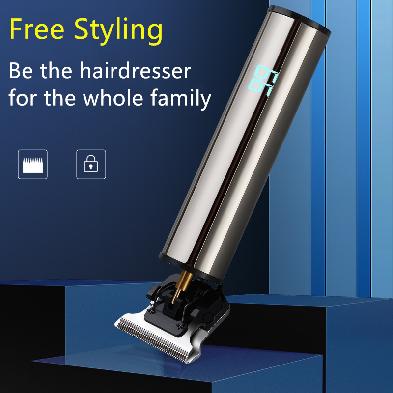 Mini Portable Rechargeable Electric Clipper Lcd Display Hair Cutting Machine Trimmers 