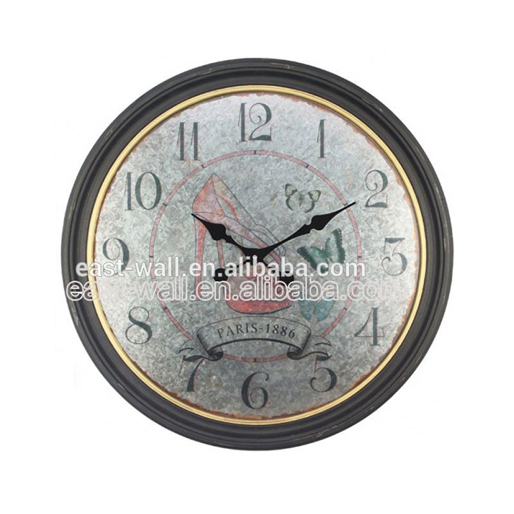 Hot Sell Cheap Custom Printing Logo Antique Style Wall Clock