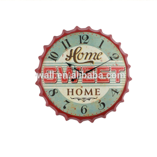 Antique Style Modern Trendy Wall Clocks Sweet Home Bottle Cap Clock