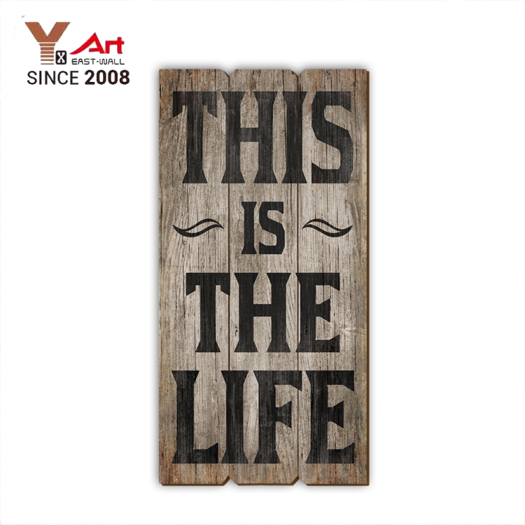 Hot Sale Decorative Wooden Wall Hanging Plaque Support Custom Color Slogans