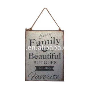Hot Sale Craft Art Painting Wall Plaque Metal Family Sign
